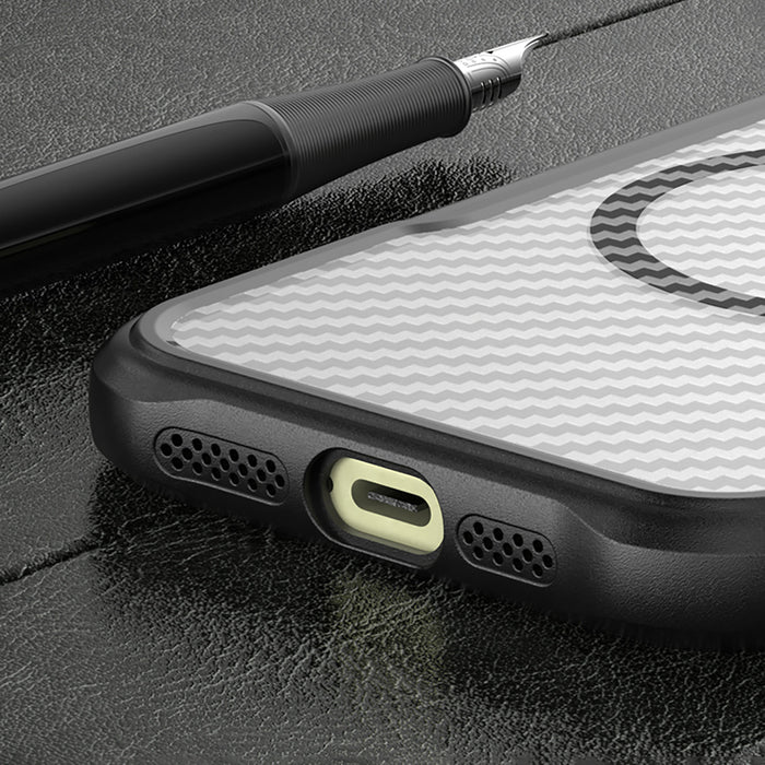 Leading Series MagSafe Silicone Case for iPhone 16 Pro - Black