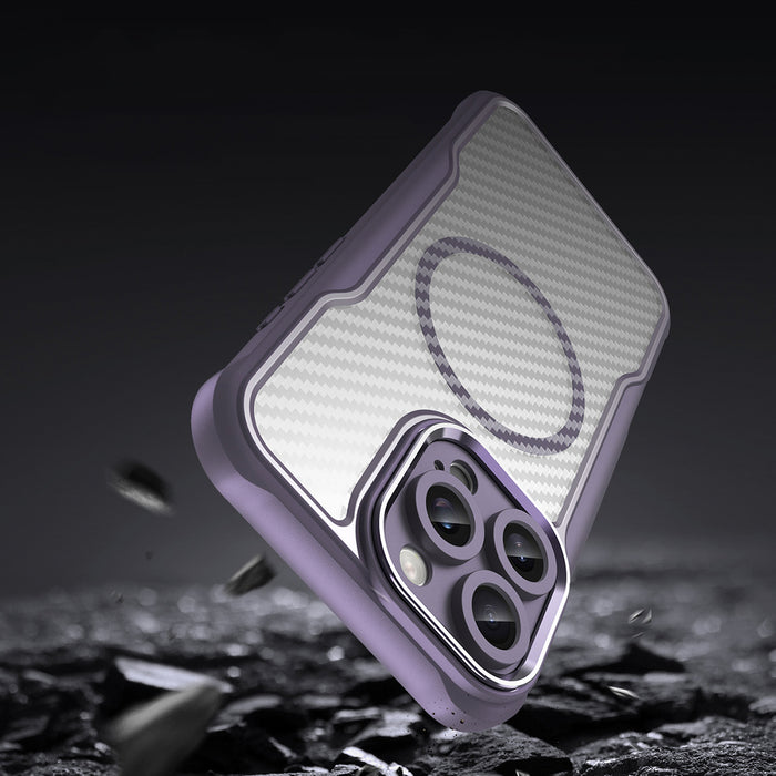 Leading Series MagSafe Silicone Case for iPhone 16 Pro Max - Purple