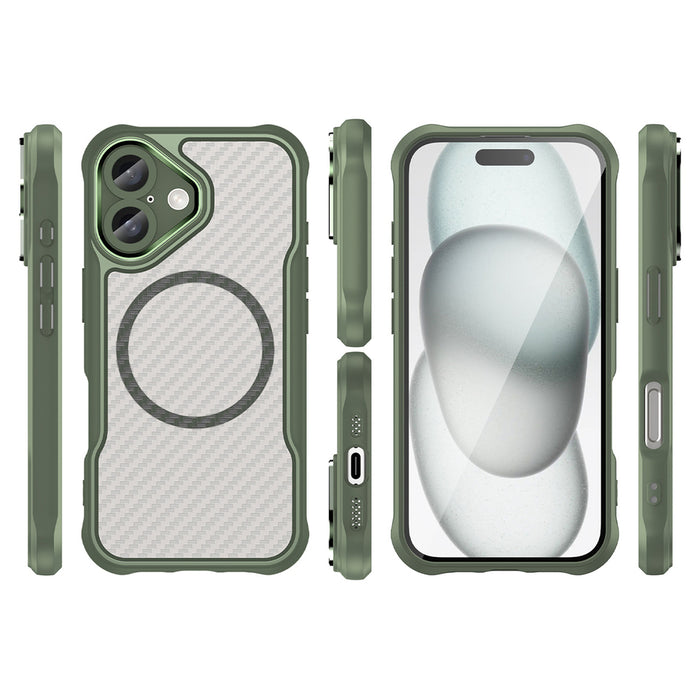 Leading Series MagSafe Silicone Case for iPhone 16 Plus - Green
