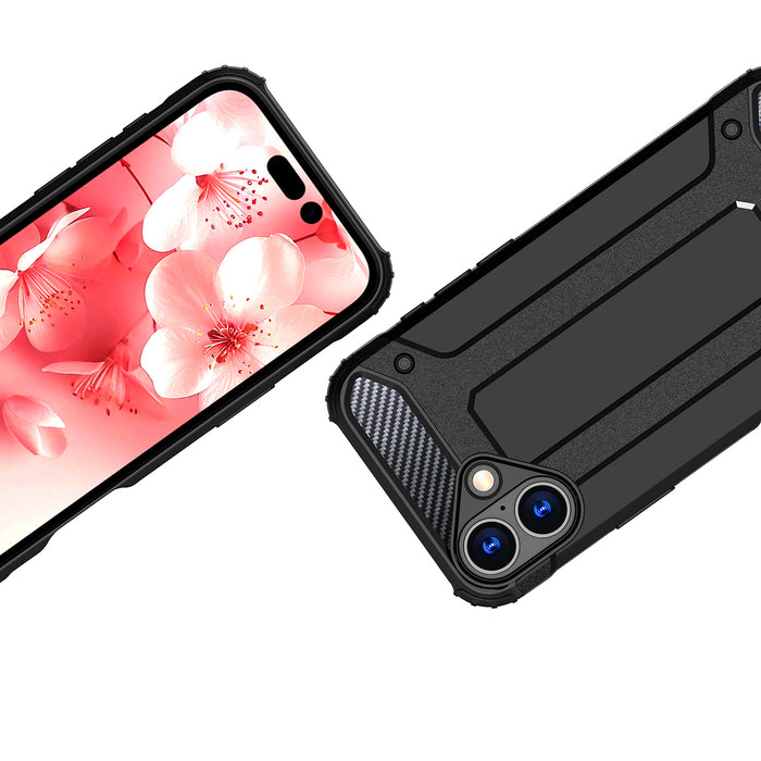 Hybrid Armor iPhone 16 Case - Black