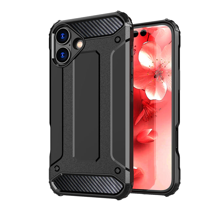 Hybrid Armor iPhone 16 Case - Black