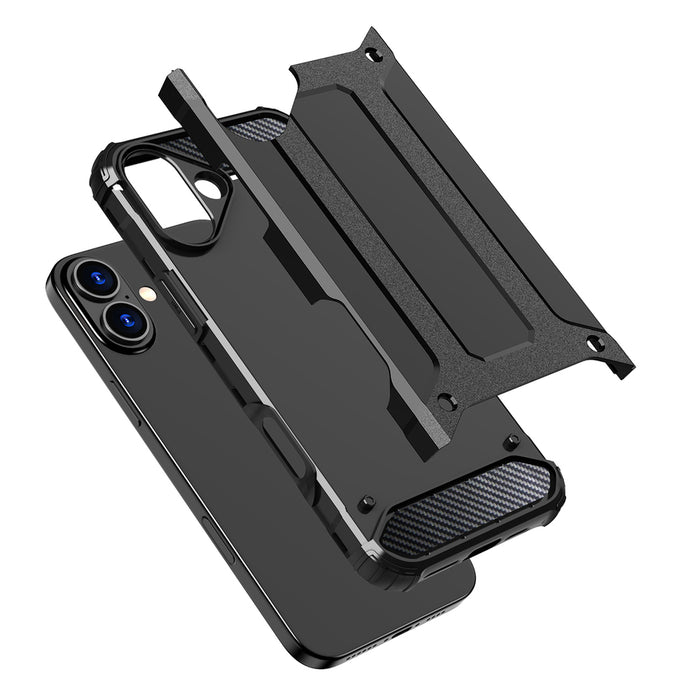 Hybrid Armor iPhone 16 Case - Black