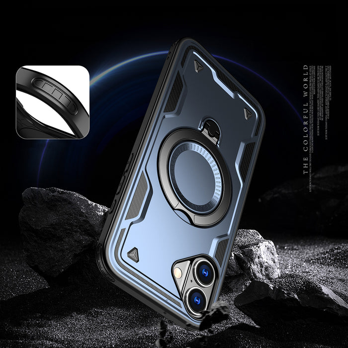 Hybrid Armor Trendy Case with MagSafe for iPhone 16 Plus - Blue