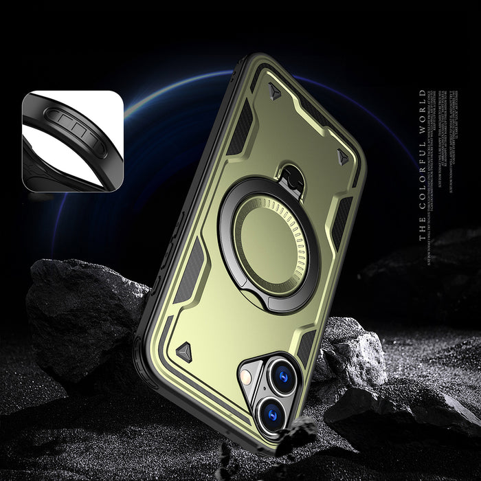 Hybrid Armor Trendy Case with MagSafe for iPhone 16 Plus - Green