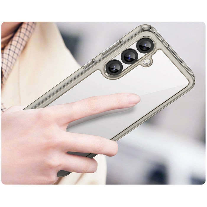 Outer Space Case with Gel Frame for Samsung Galaxy S25+ - Clear Black