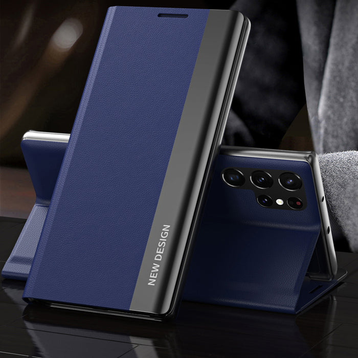 Sleep Case Pro Samsung Galaxy S25 Ultra Case with Flip and Stand - Blue