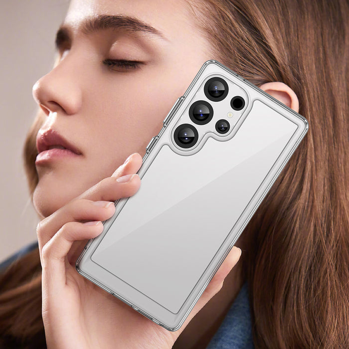 Outer Space Case Silicone Case with Gel Frame for Samsung Galaxy S25 Ultra - Transparent