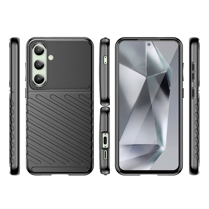 Thunder Case for Samsung Galaxy S24 FE Silicone Armored Cover - Black