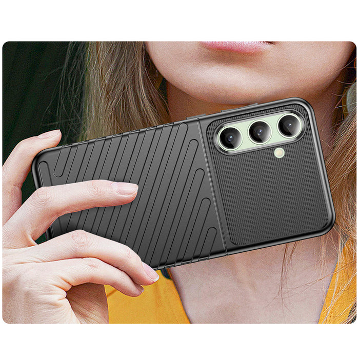 Thunder Case for Samsung Galaxy S24 FE Silicone Armored Cover - Black