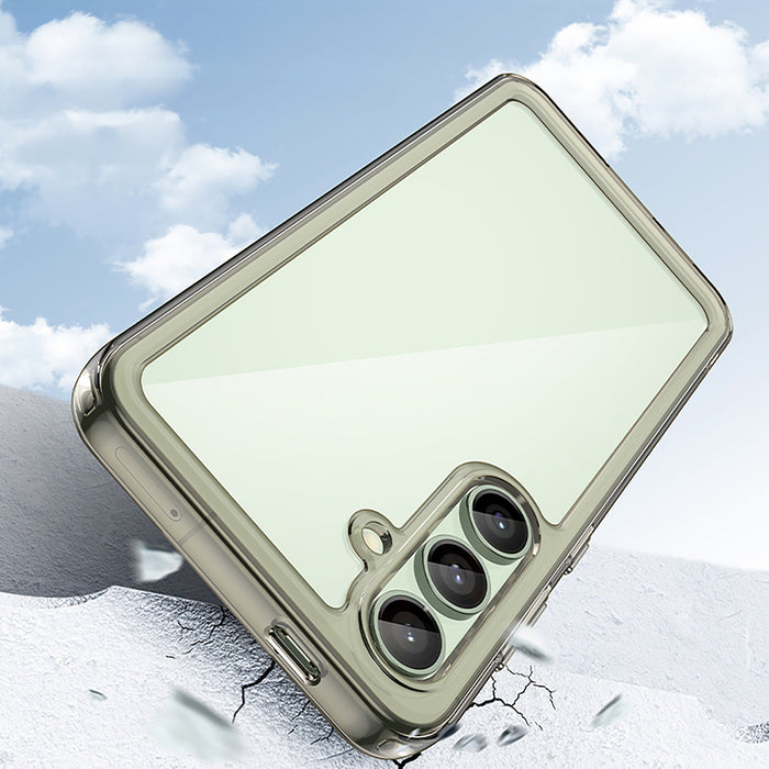 Outer Space Case with Gel Frame for Samsung Galaxy S24 FE - Clear Black