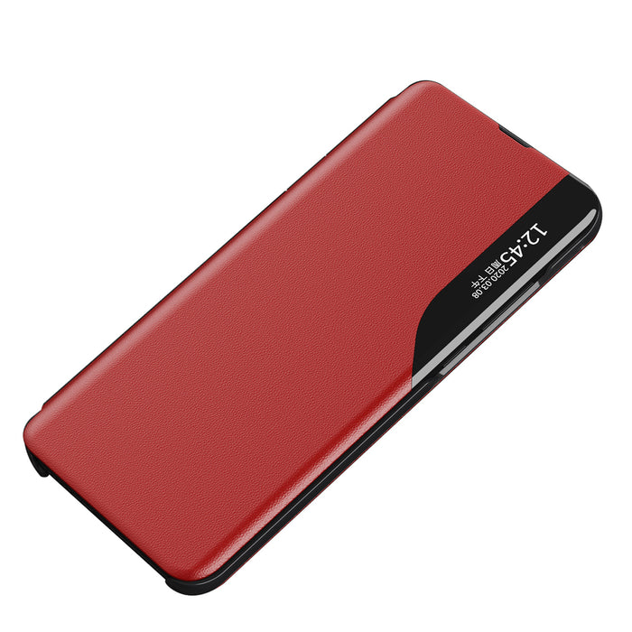 Eco Leather View Case for Samsung Galaxy A16 / A16 5G with Flip and Stand - Red