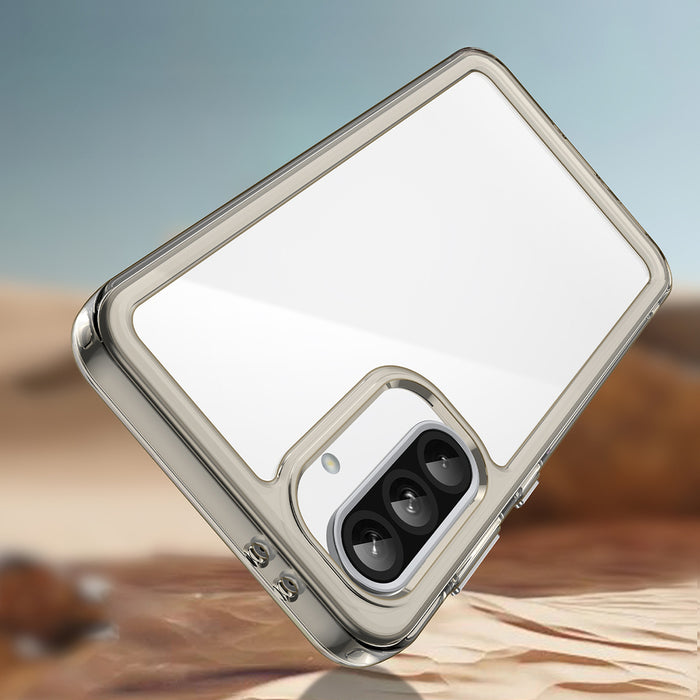 Outer Space Case for Samsung Galaxy A26 Cover with Flexible Frame - Semi-Transparent, Black