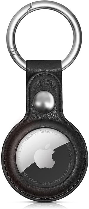 Apple AirTag PU Leather Case - Black