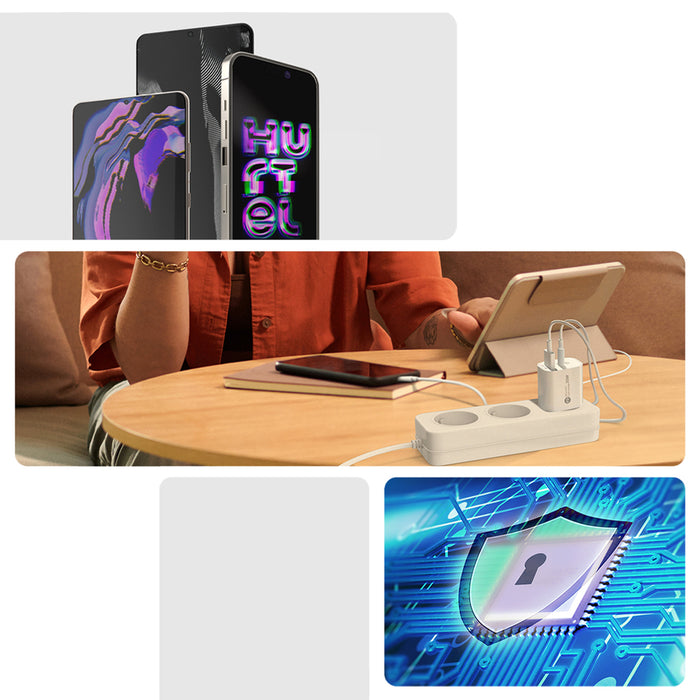 A6MaxL 20W USB-A USB-C Wall Charger with 1m USB-C - Lightning Cable - White