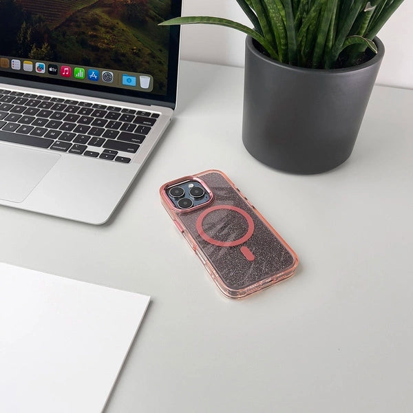 Glitter Case with MagSafe for Samsung Galaxy A36 5G - Pink