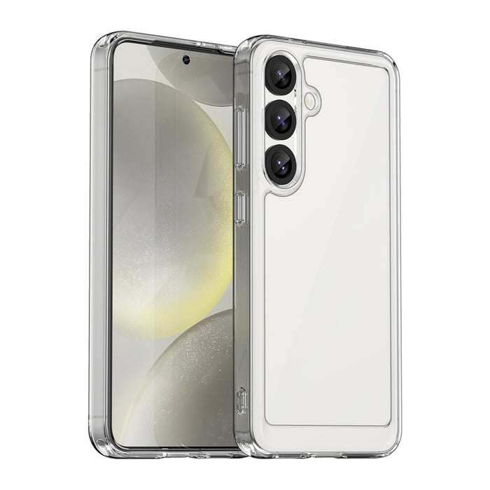 Outer Space Case for Samsung Galaxy S25 Edge Cover with Flexible Frame - Transparent