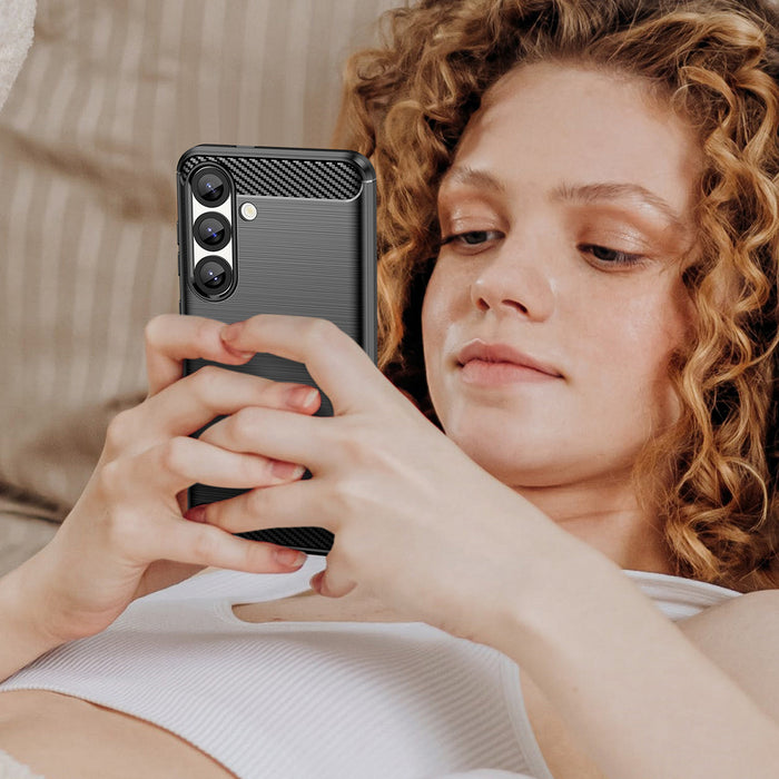 Carbon Case Flexible Silicone for Xiaomi 14T Pro - Black