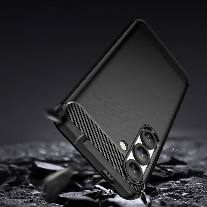 Carbon Case Flexible Silicone for Xiaomi Redmi Note 14S - Black