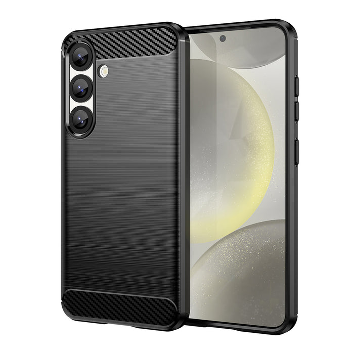 Carbon Case Flexible Silicone for Xiaomi Poco X7 - Black