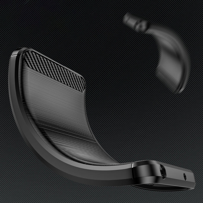 Carbon Case Flexible Silicone for Nothing Phone (3a) Pro - Black