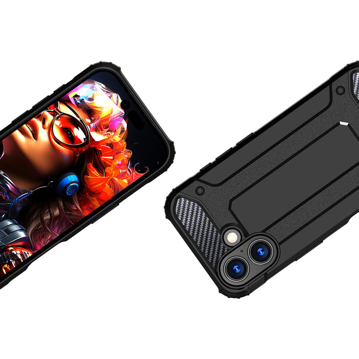 Hybrid Armor case for iPhone 17 - black