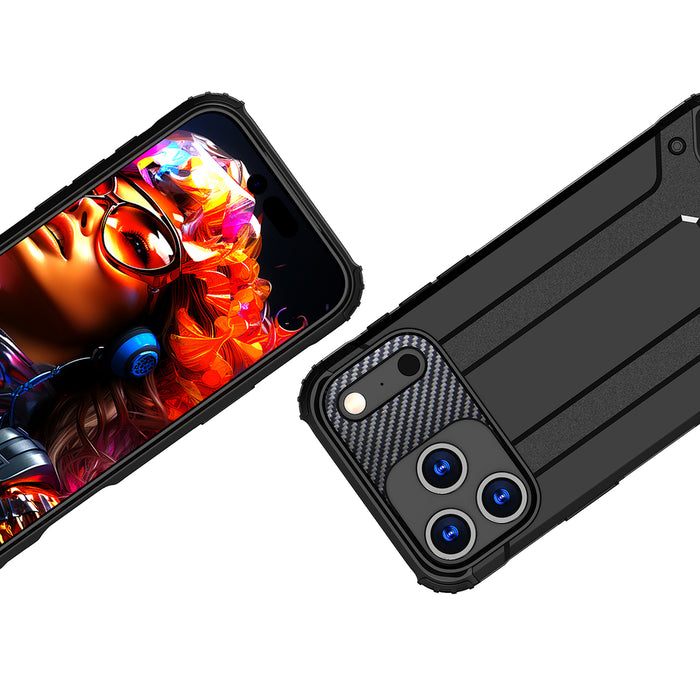 Hybrid Armor Case for iPhone 17 Pro - Black