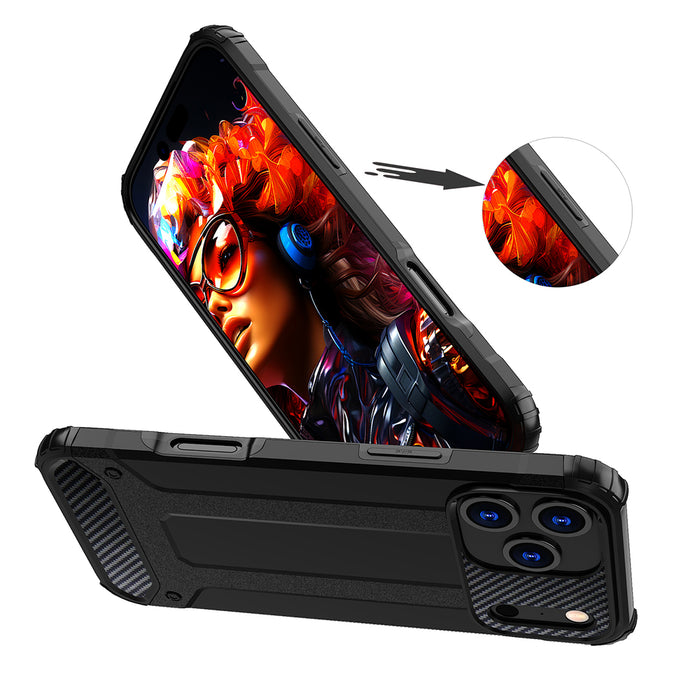 Hybrid Armor Case for iPhone 17 Pro - Black