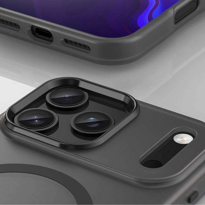 Magnetic Abrasive iPhone 17 Pro Case Compatible with MagSafe - Matte Black