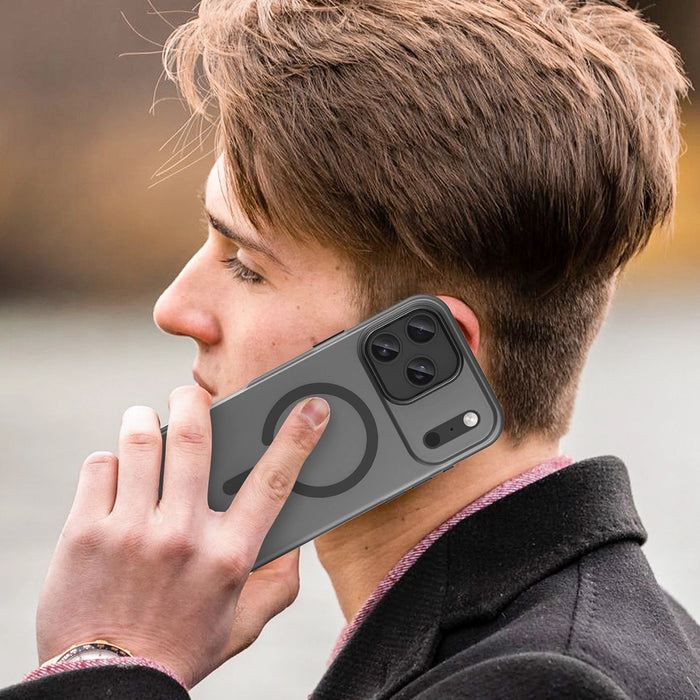 Magnetic Abrasive iPhone 17 Pro Case Compatible with MagSafe - Matte Black