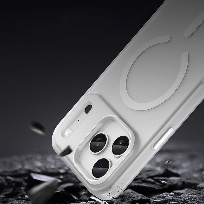 Magnetic Abrasive iPhone 17 Pro Case Compatible with MagSafe - Matte White