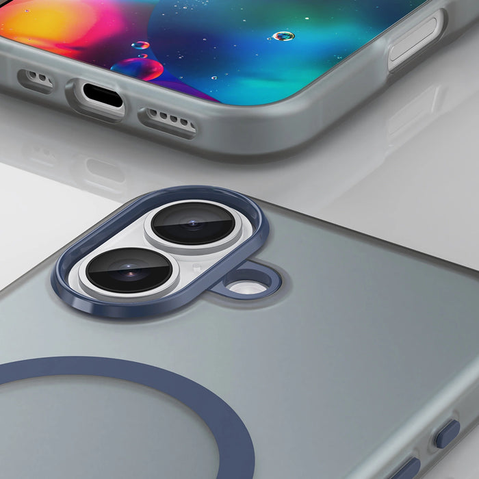 Magnetic Abrasive iPhone 17 Case Compatible with MagSafe - Matte Blue