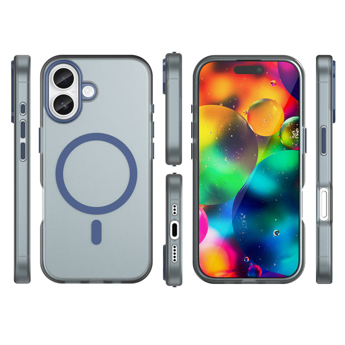 Magnetic Abrasive iPhone 17 Case Compatible with MagSafe - Matte Blue