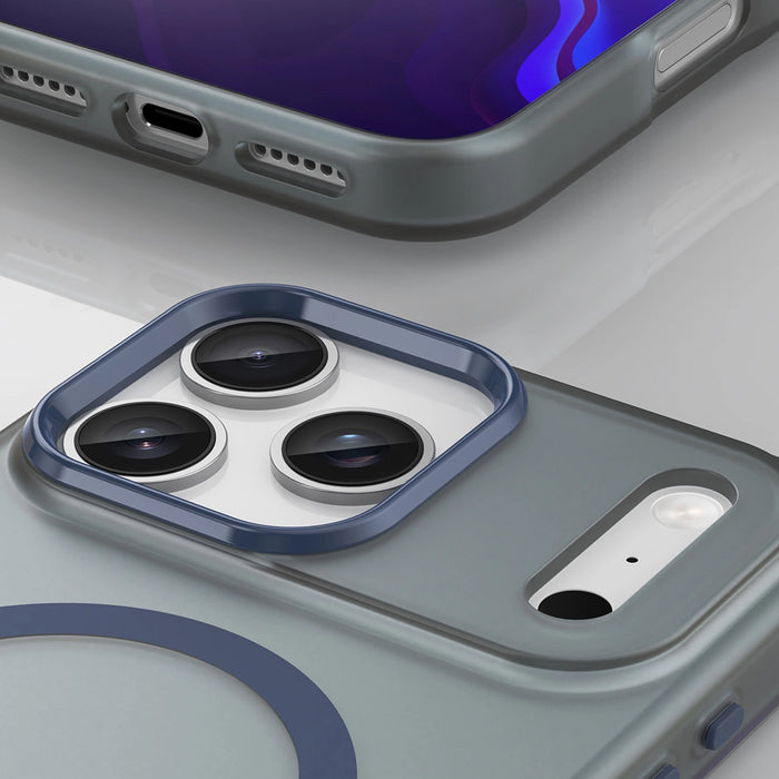 Magnetic Abrasive iPhone 17 Pro Max Case Compatible with MagSafe - Matte Blue