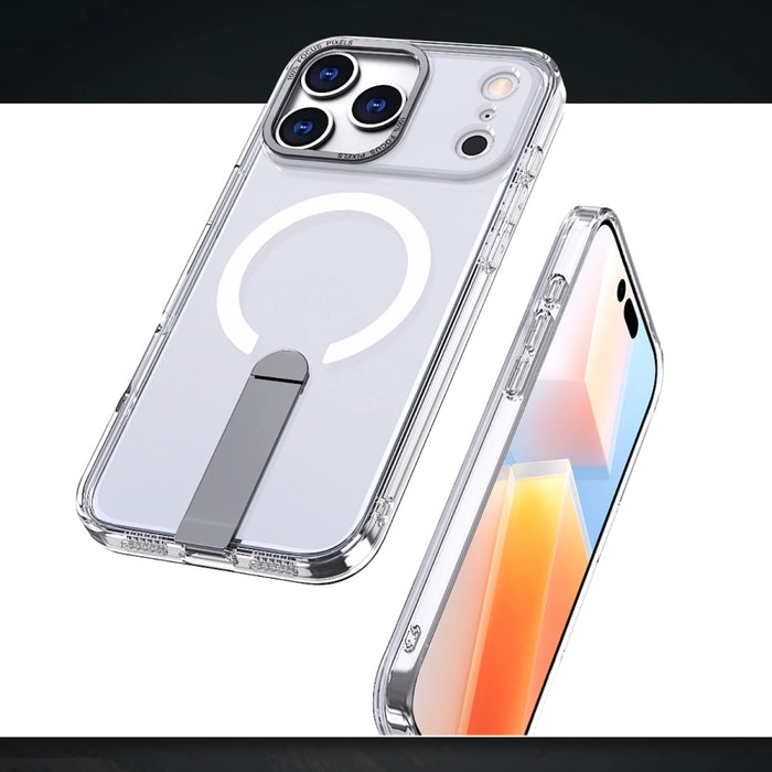 Hybrid Armor X Case for Samsung Galaxy S25 FE with Stand Compatible with MagSafe - Transparent