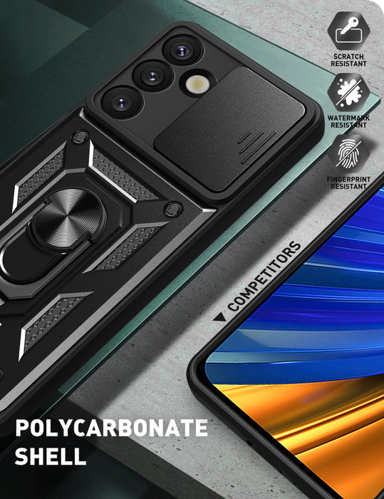 Hybrid Armor Camshield Case for Sasung Galaxy S26 Plus - Black