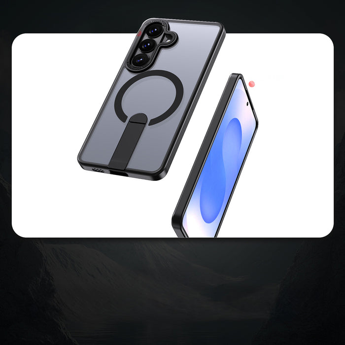 Hybrid Armor X Case for Samsung Galaxy A36 / A37 with Stand Compatible with MagSafe - Black