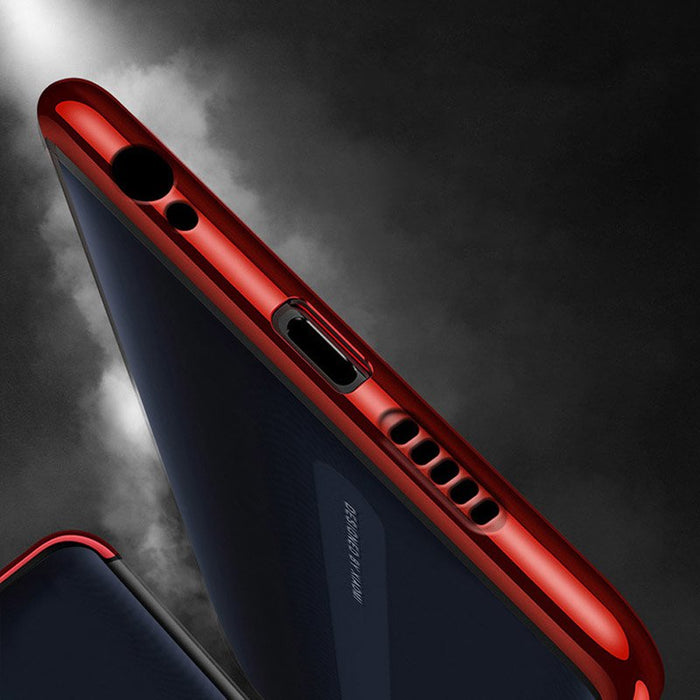 Clear Color Case Gel TPU Electroplating frame Cover for Xiaomi Redmi 8A blue
