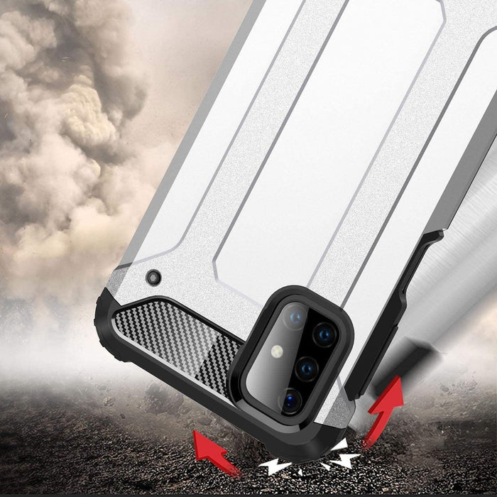 Hybrid Armor Case Tough Rugged Cover for Samsung Galaxy M51 blue