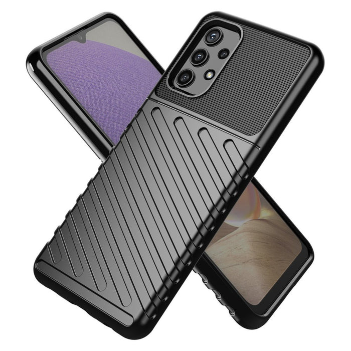 Thunder Case Flexible Tough Rugged Cover TPU Case for Samsung Galaxy A72 4G black