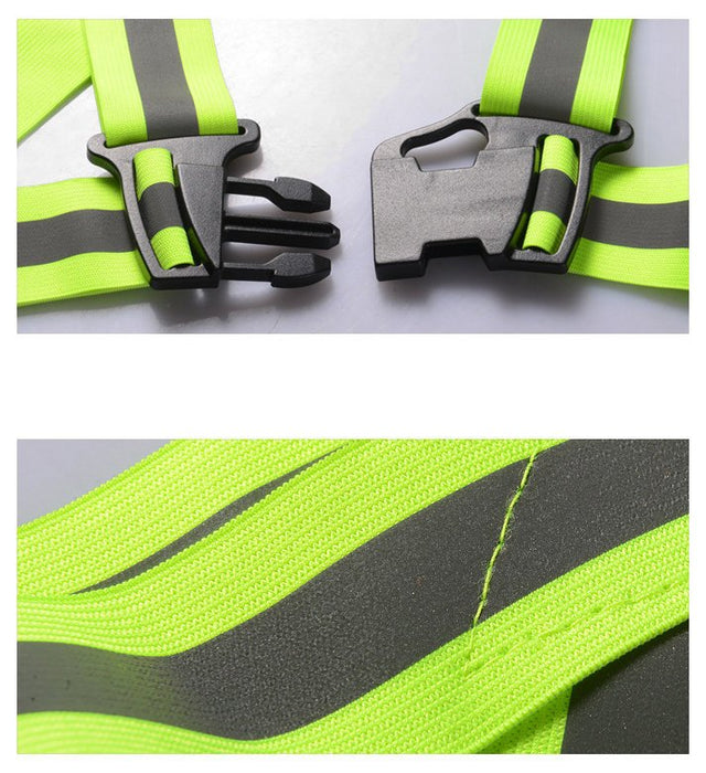 Adjustable reflective harness for a running bike - orange