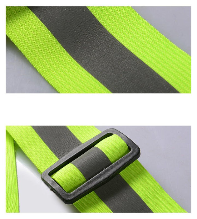 Adjustable reflective harness for running bike - black