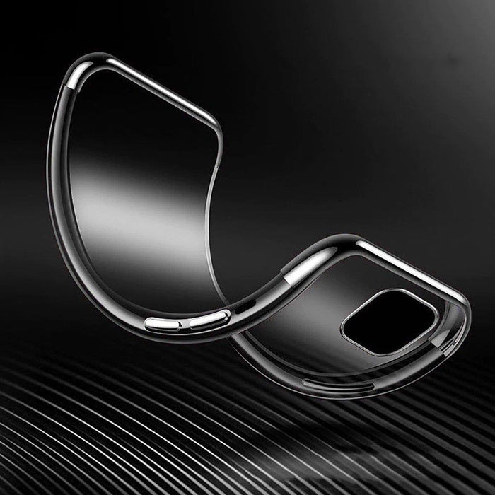 Clear Color Case Gel TPU Electroplating frame Cover for Xiaomi Mi 11 black