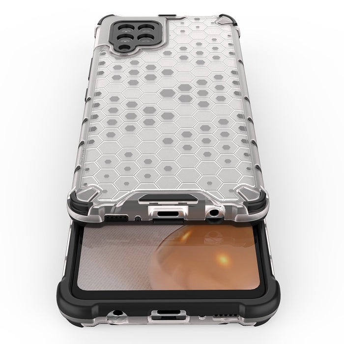 Honeycomb Case armor cover with TPU Bumper for Samsung Galaxy A42 5G blue