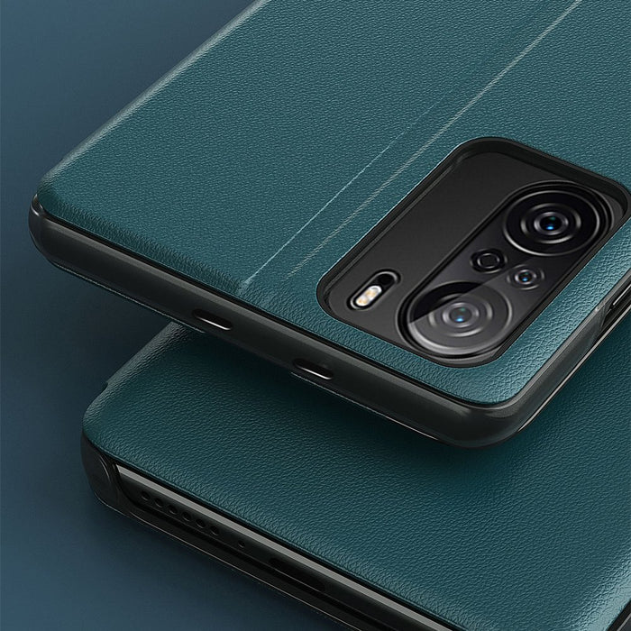 Eco Leather View Case Elegant Flip Cover Case with Stand Function Xiaomi Redmi K40 Pro + / K40 Pro / K40 / Poco F3 Red