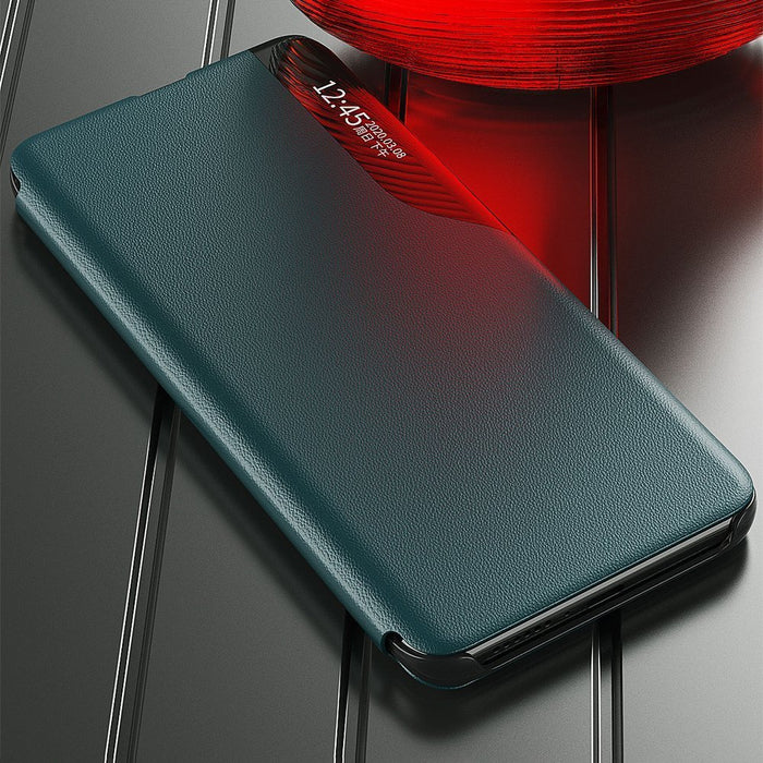 Eco Leather View Case Elegant Flip Cover Case with Stand Function Xiaomi Redmi K40 Pro + / K40 Pro / K40 / Poco F3 Red