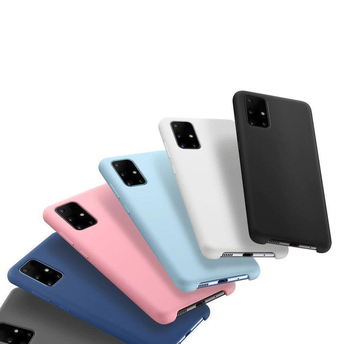 Spring Case clear TPU gel protective cover with colorful frame for Samsung Galaxy A72 4G black
