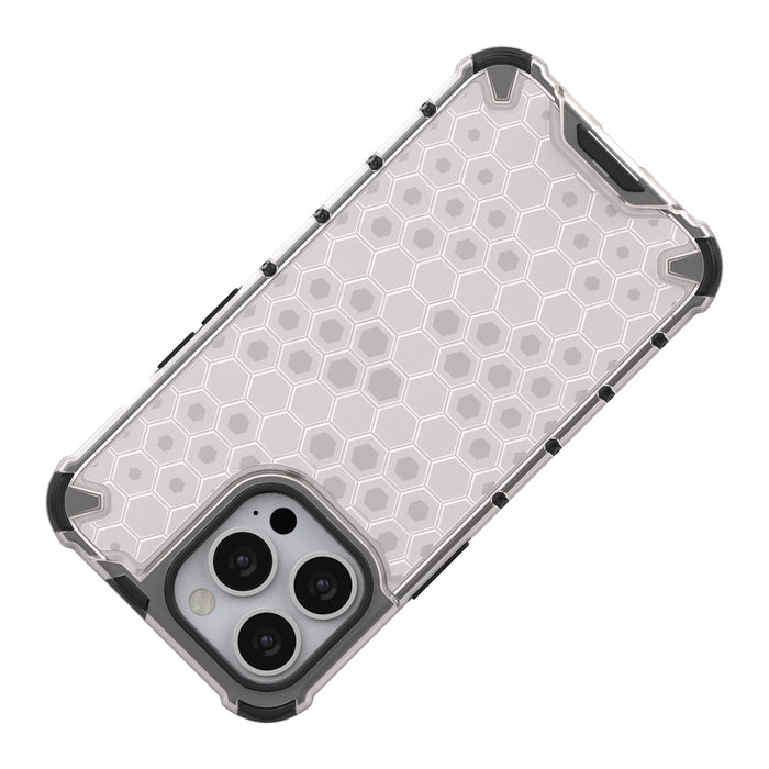 Honeycomb Case armor cover with TPU Bumper for iPhone 13 Pro red