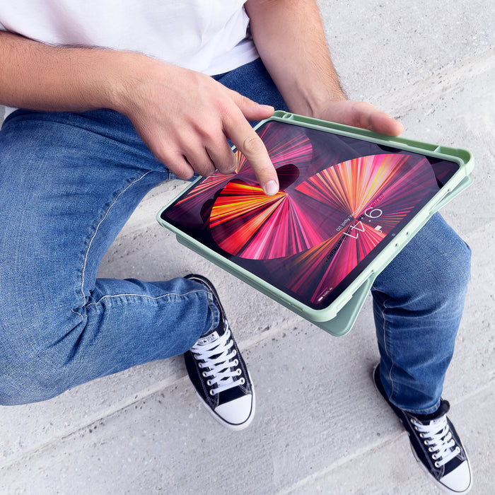 Stand Tablet Case Smart Cover case for iPad Pro 12.9 '' 2021/2020 with stand function green