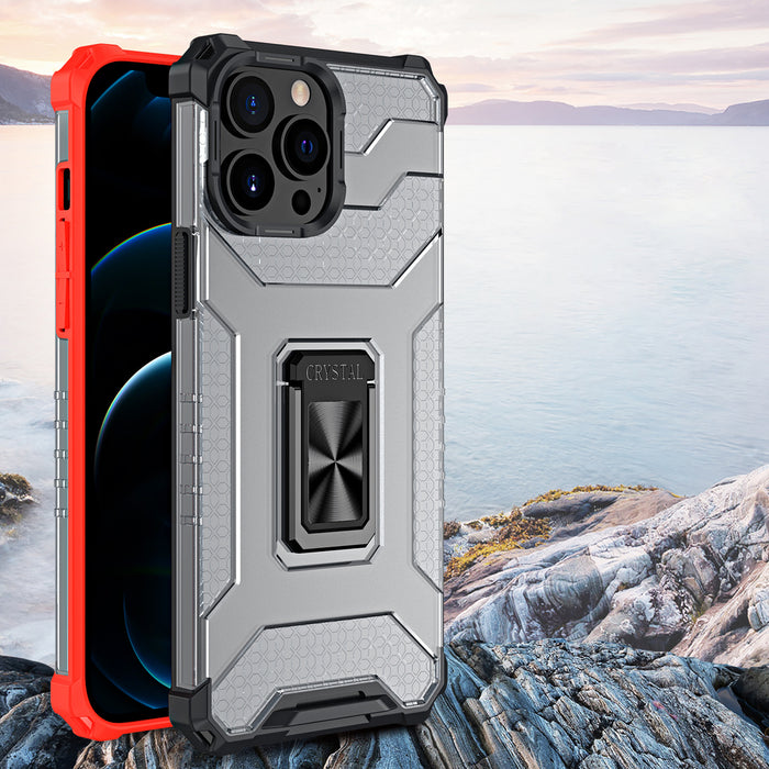 Crystal Ring Case Kickstand Tough Rugged Cover for iPhone 11 Pro blue