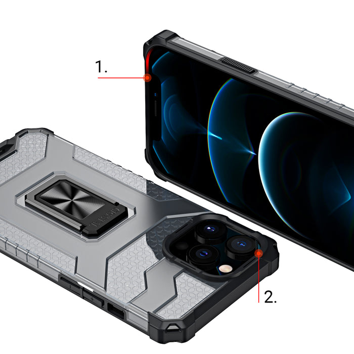 Crystal Ring Case Kickstand Tough Rugged Cover for iPhone 13 Pro green